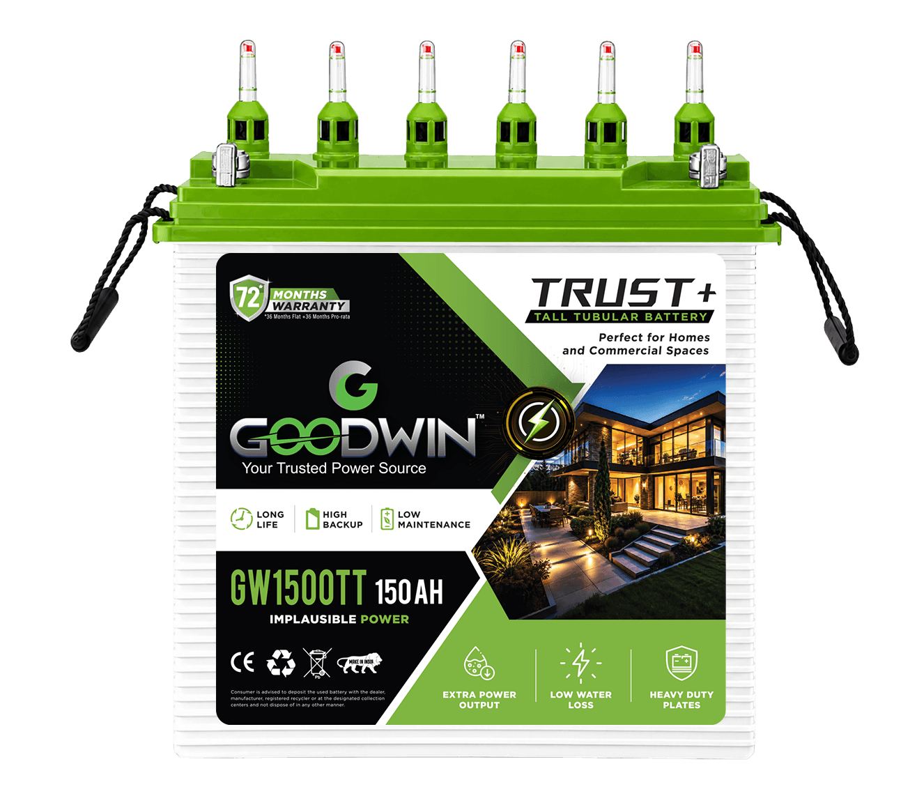GW-INVERTER TUBULAR 150AH (72 Months)