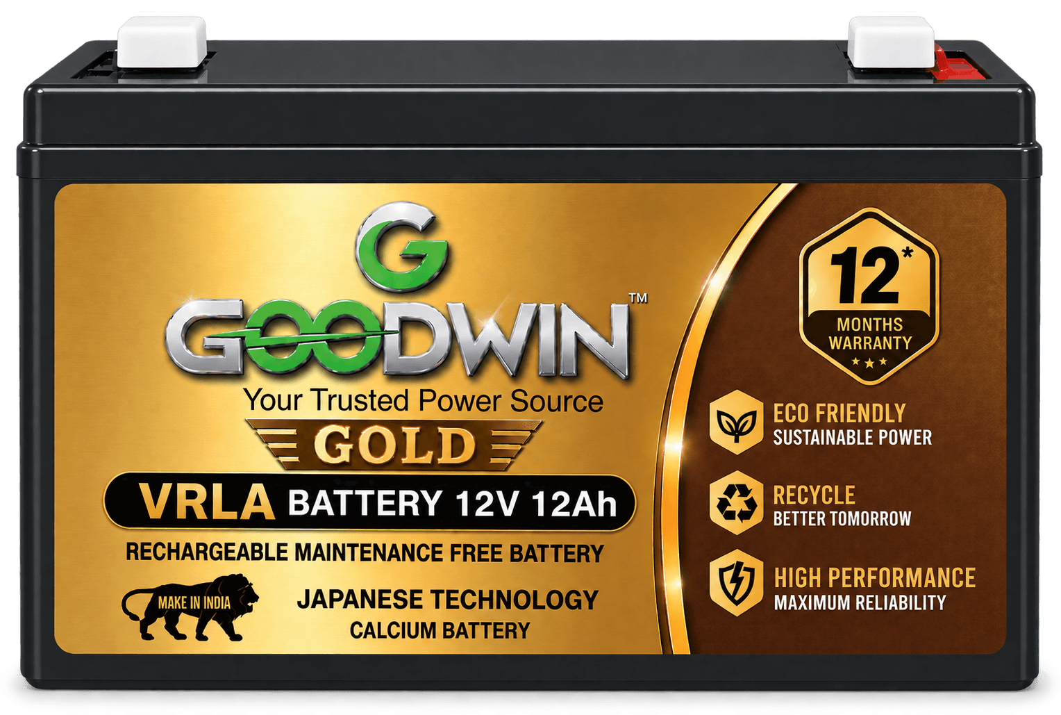 GOLD SERIES 12V 12AH (12 Months)