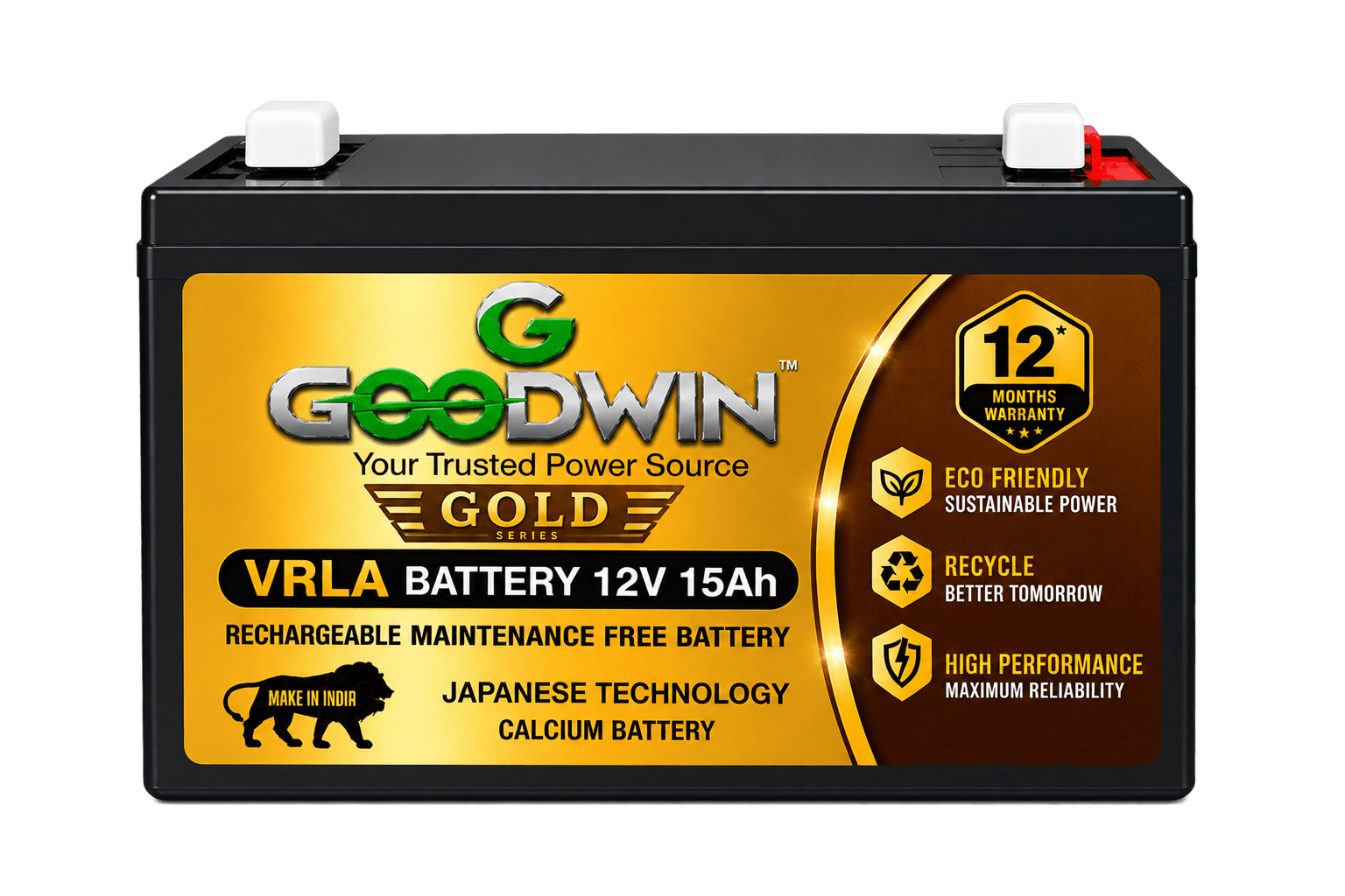 GOLD SERIES 12V 15AH (12 Months)