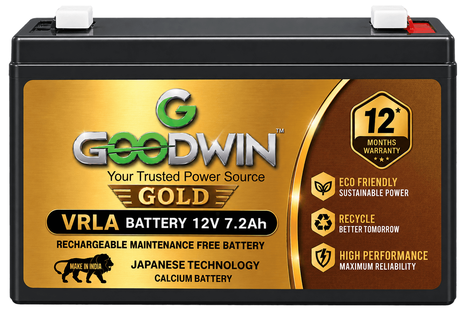GOLD SERIES 12V 7.2AH (12 Months)