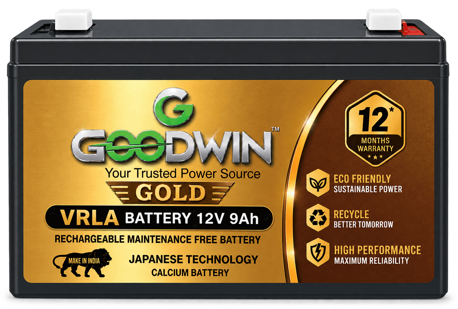 GOLD SERIES 12V 9AH (12 Months)